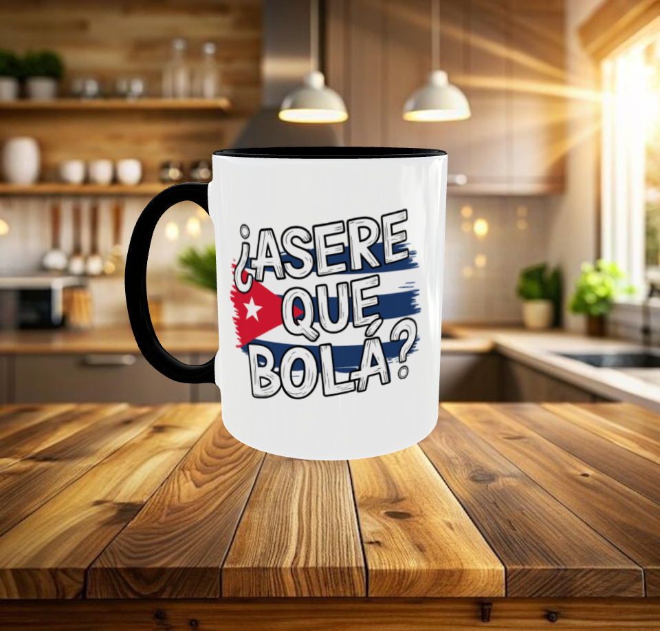 Caneca Cubana "Asere, Qué Bolá?" – 11 oz - Image 2
